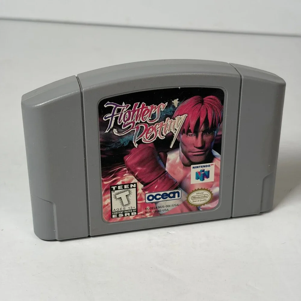 Fighters Destiny Nintendo 64 N64 Game Cartridge Ocean Studios T-Teen ESRB